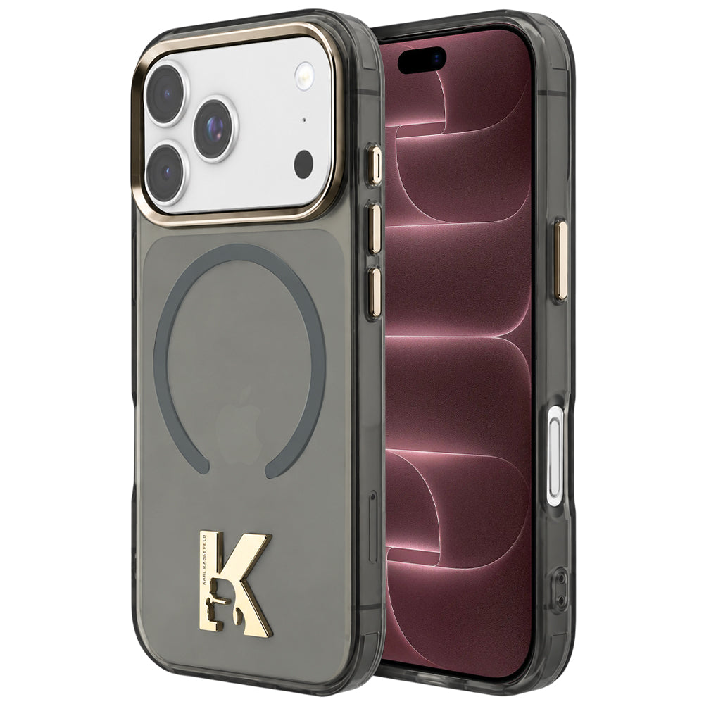 MagSafe-deksel til Apple iPhone 18 Pro Max / 17 Pro Max, Karl Lagerfeld, IML Karl Head-logo, svart