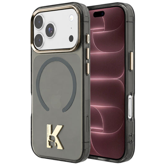 MagSafe-deksel til Apple iPhone 18 Pro Max / 17 Pro Max, Karl Lagerfeld, IML Karl Head-logo, svart