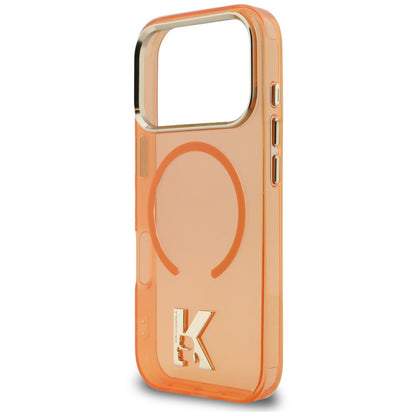 MagSafe-deksel til Apple iPhone 18 Pro Max / 17 Pro Max, Karl Lagerfeld, IML Karl Head-logo, oransje