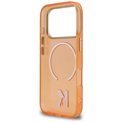 MagSafe-deksel til Apple iPhone 18 Pro Max / 17 Pro Max, Karl Lagerfeld, IML Karl Head-logo, oransje