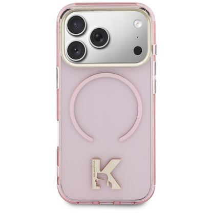 MagSafe-deksel til Apple iPhone 18 Pro Max / 17 Pro Max, Karl Lagerfeld, IML Karl Head-logo, rosa