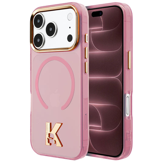 MagSafe-deksel til Apple iPhone 18 Pro Max / 17 Pro Max, Karl Lagerfeld, IML Karl Head-logo, rosa