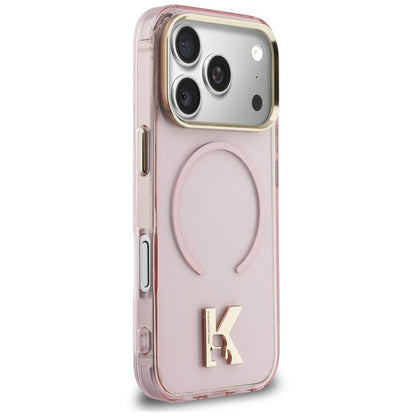 MagSafe-deksel til Apple iPhone 18 Pro Max / 17 Pro Max, Karl Lagerfeld, IML Karl Head-logo, rosa