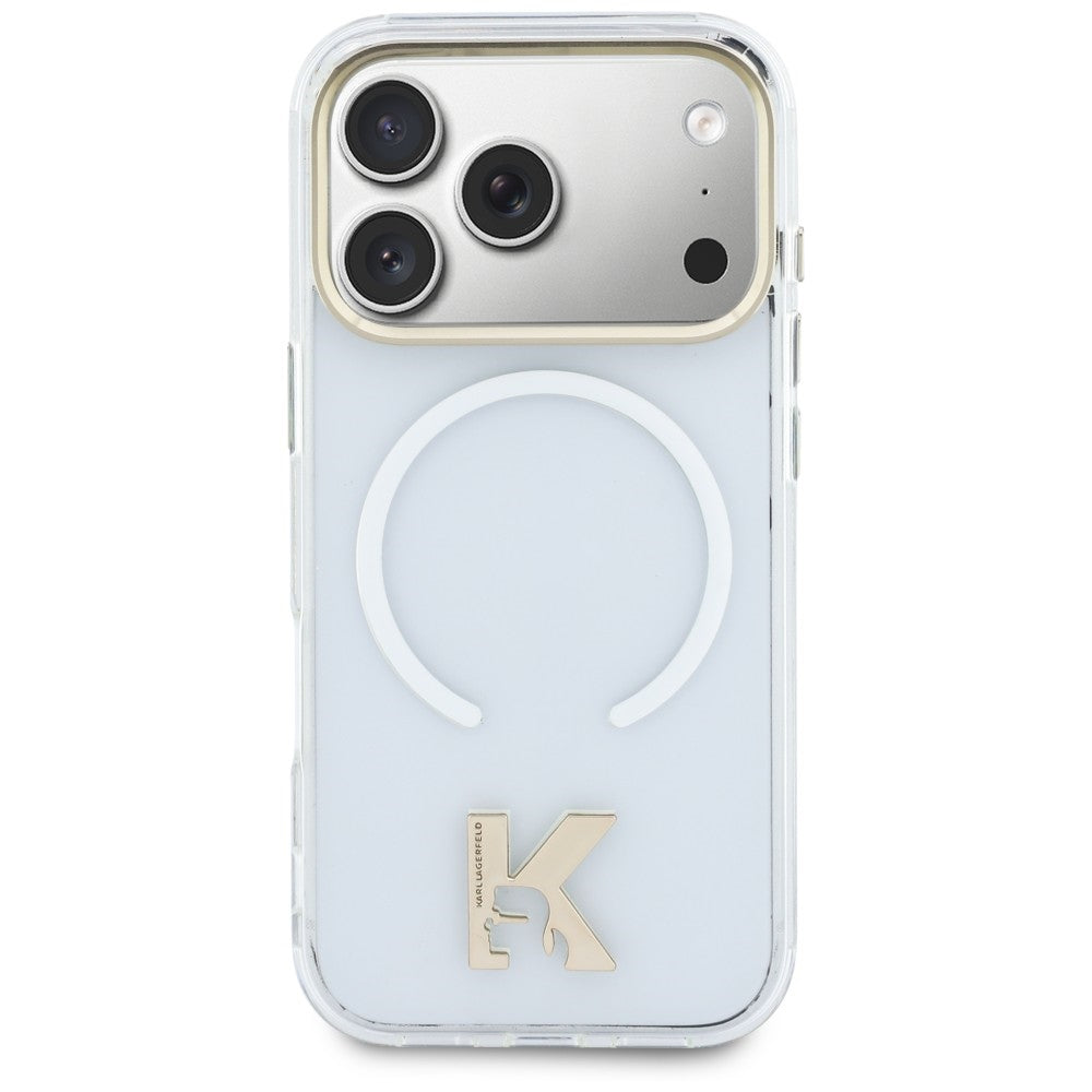 MagSafe-deksel til Apple iPhone 18 Pro Max / 17 Pro Max, Karl Lagerfeld, IML Karl Head-logo, gjennomsiktig