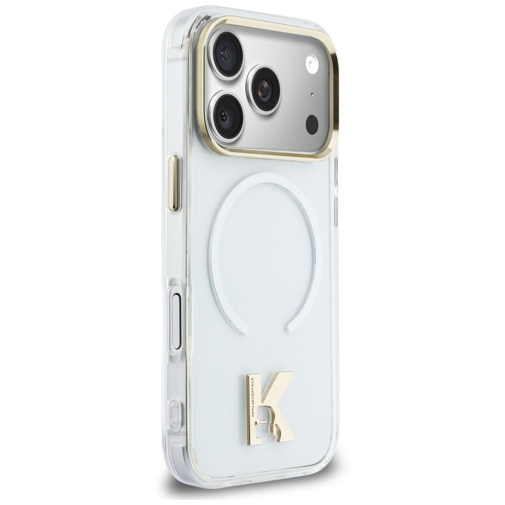 MagSafe-deksel til Apple iPhone 18 Pro Max / 17 Pro Max, Karl Lagerfeld, IML Karl Head-logo, gjennomsiktig