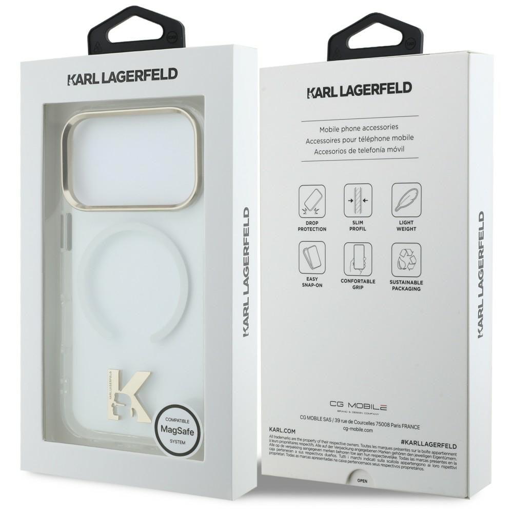 MagSafe-deksel til Apple iPhone 18 Pro Max / 17 Pro Max, Karl Lagerfeld, IML Karl Head-logo, gjennomsiktig