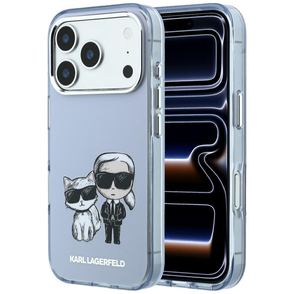 MagSafe-deksel for Apple iPhone 18 Pro Max / 17 Pro Max, Karl Lagerfeld, IML KC Bodies Sketch Print, Blå