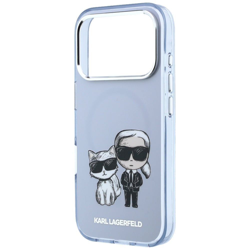 MagSafe-deksel for Apple iPhone 18 Pro Max / 17 Pro Max, Karl Lagerfeld, IML KC Bodies Sketch Print, Blå