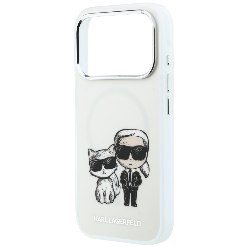 MagSafe-deksel for Apple iPhone 18 Pro Max / 17 Pro Max, Karl Lagerfeld, IML KC Bodies Sketch Print, Beige