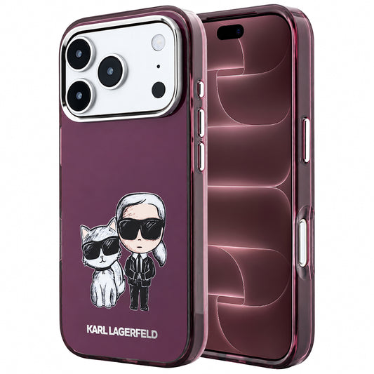 MagSafe-deksel for Apple iPhone 18 Pro Max / 17 Pro Max, Karl Lagerfeld, IML KC Bodies Sketch Print, Burgunder