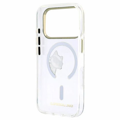 MagSafe-deksel for Apple iPhone 18 Pro Max / 17 Pro Max, Karl Lagerfeld, IML Peekaboo Print og metallramme, gjennomsiktig