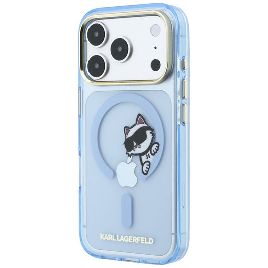 MagSafe-deksel til Apple iPhone 18 Pro Max / 17 Pro Max, Karl Lagerfeld, IML Peekaboo Print and Metal Frame, blå