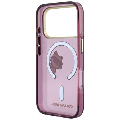 MagSafe-deksel for Apple iPhone 18 Pro Max / 17 Pro Max, Karl Lagerfeld, IML Peekaboo Print og metallramme, Burgunder