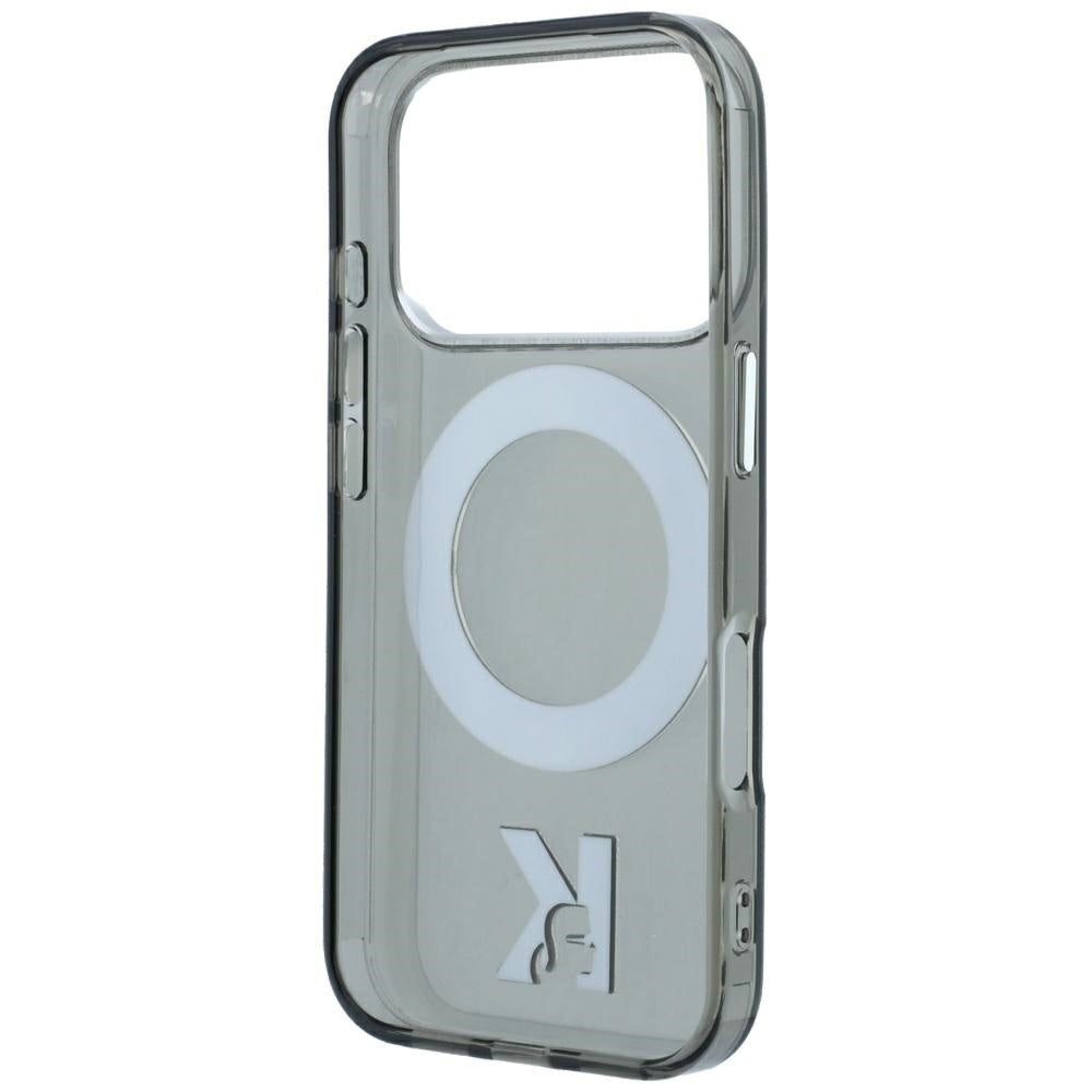 MagSafe-deksel for Apple iPhone 18 Pro Max / 17 Pro Max, Karl Lagerfeld, IML Ring Stand Kameo Metal, Svart