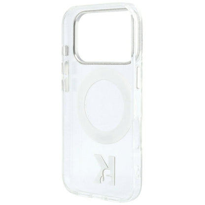 MagSafe-deksel for Apple iPhone 18 Pro Max / 17 Pro Max, Karl Lagerfeld, IML Ring Stand Kameo Metall, Transparent