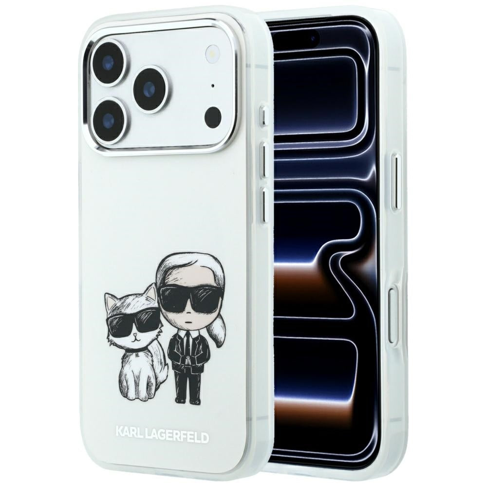 MagSafe-deksel for Apple iPhone 18 Pro Max / 17 Pro Max, Karl Lagerfeld, KC Bodies Sketch, Beige