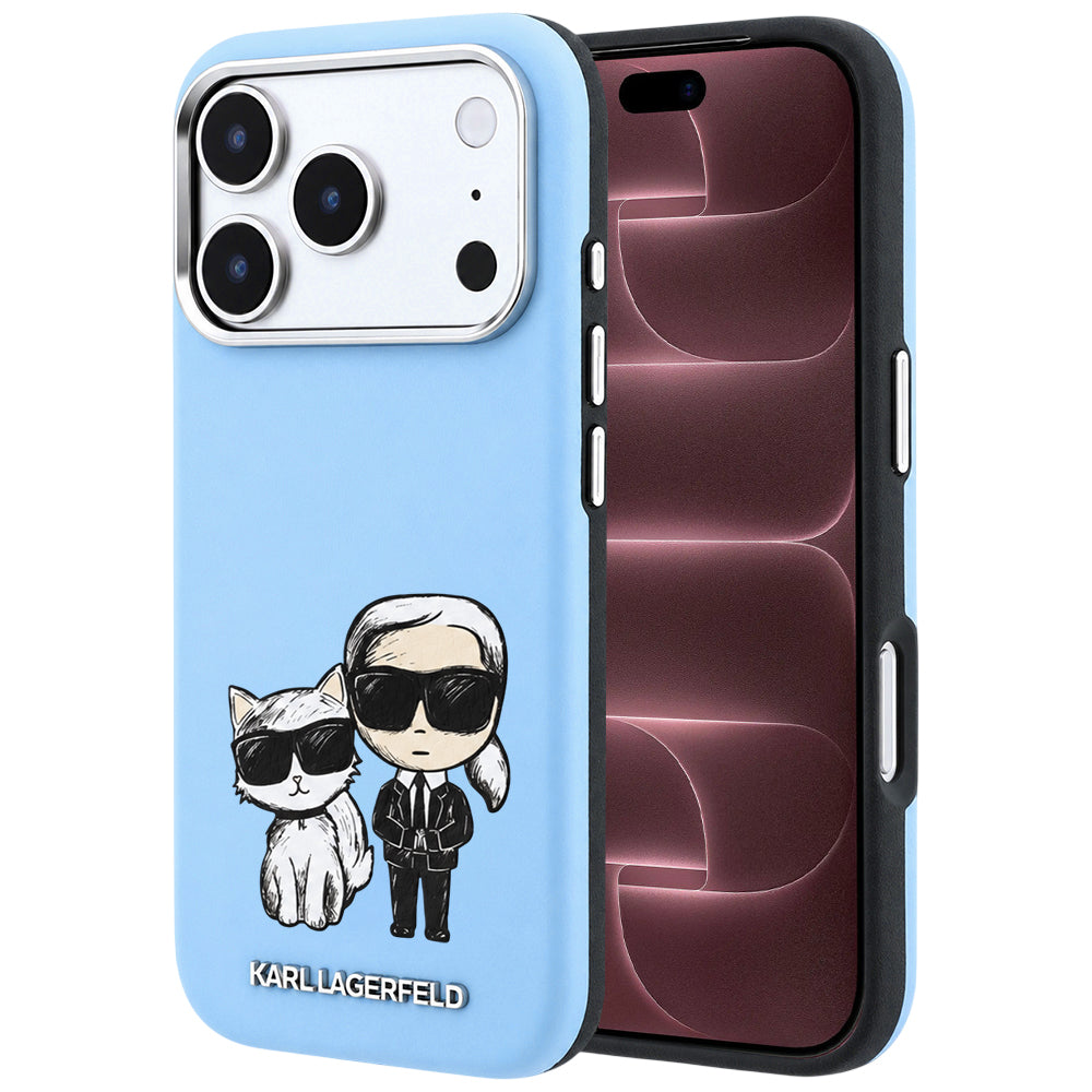 MagSafe-deksel for Apple iPhone 18 Pro Max / 17 Pro Max, Karl Lagerfeld, KC Bodies Sketch, Bleu