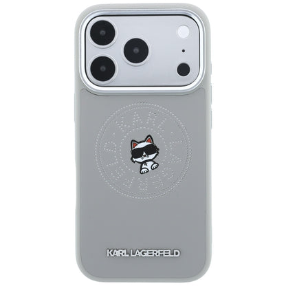 MagSafe-deksel for Apple iPhone 18 Pro Max / 17 Pro Max, Karl Lagerfeld, Point and Choupette Sketch, Grå