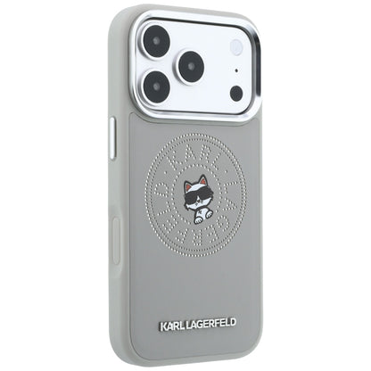 MagSafe-deksel for Apple iPhone 18 Pro Max / 17 Pro Max, Karl Lagerfeld, Point and Choupette Sketch, Grå