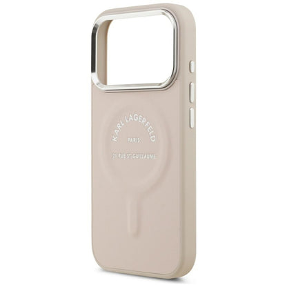 MagSafe-deksel for Apple iPhone 18 Pro Max / 17 Pro Max, Karl Lagerfeld, Ring Karl RSG-logo, Rosa