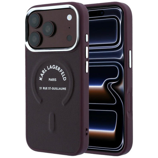 MagSafe-deksel for Apple iPhone 18 Pro Max / 17 Pro Max, Karl Lagerfeld, Ring Karl RSG Logo, Burgunder