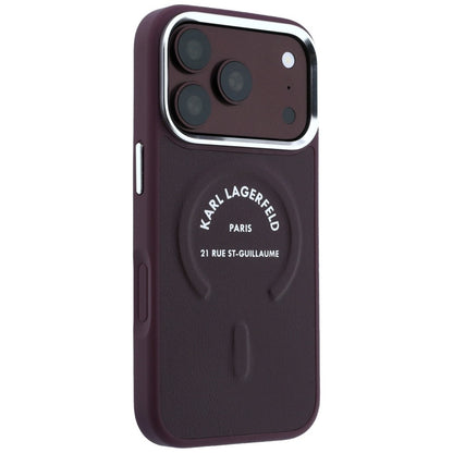 MagSafe-deksel for Apple iPhone 18 Pro Max / 17 Pro Max, Karl Lagerfeld, Ring Karl RSG Logo, Burgunder