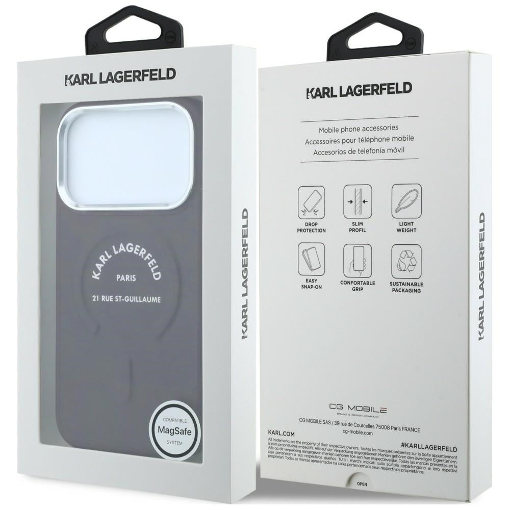 MagSafe-deksel for Apple iPhone 18 Pro Max / 17 Pro Max, Karl Lagerfeld, Ring Karl RSG Logo, Burgunder