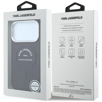 MagSafe-deksel for Apple iPhone 18 Pro Max / 17 Pro Max, Karl Lagerfeld, Ring Karl RSG Logo, Burgunder