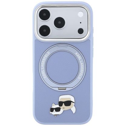 MagSafe-deksel for Apple iPhone 18 Pro Max / 17 Pro Max, Karl Lagerfeld, Ring Stand 360 Karl & Choupette Pin, Bleu