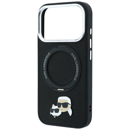 MagSafe-deksel for Apple iPhone 18 Pro Max / 17 Pro Max, Karl Lagerfeld, Ring Stand 360 Karl & Choupette Pin, Svart