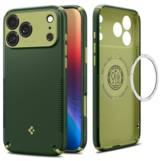 MagSafe-deksel for Apple iPhone 18 Pro Max / 17 Pro Max, Spigen, Caseology Nano Pop Hybrid, Grønn ACS12139