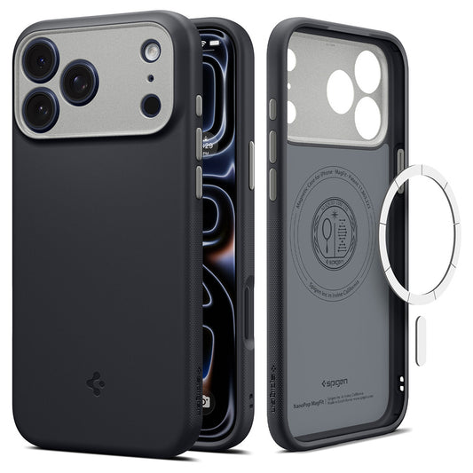 MagSafe-deksel for Apple iPhone 18 Pro Max / 17 Pro Max, Spigen, Caseology Nano Pop, svart ACS12142