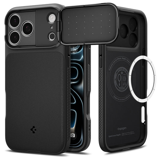 MagSafe-deksel for Apple iPhone 18 Pro Max / 17 Pro Max, Spigen, Optik Armor, Svart ACS09900