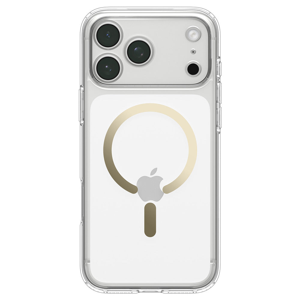 MagSafe-deksel for Apple iPhone 18 Pro Max / 17 Pro Max, Spigen, Ultra Hybrid, Gull Transparent ACS12120