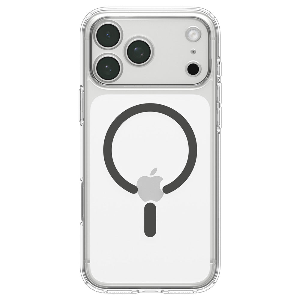 MagSafe-deksel for Apple iPhone 18 Pro Max / 17 Pro Max, Spigen, Ultra Hybrid, Grå Transparent ACS12119