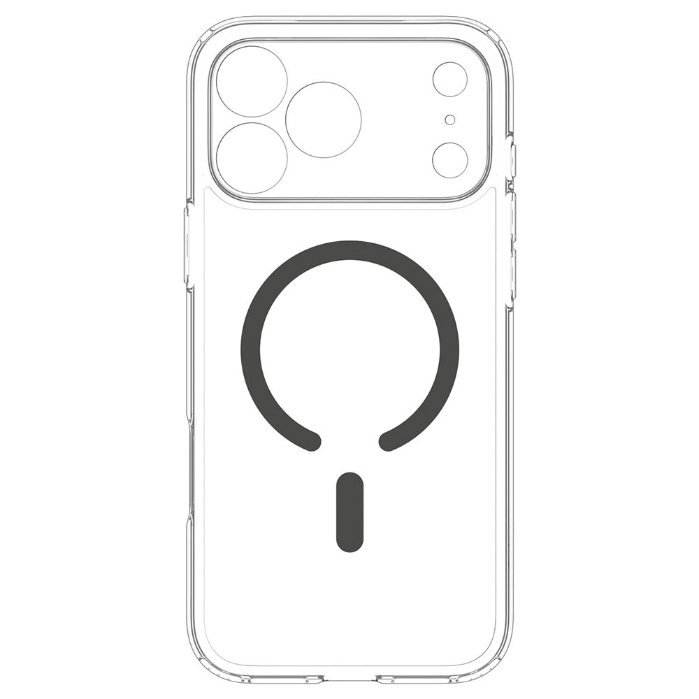 MagSafe-deksel for Apple iPhone 18 Pro Max / 17 Pro Max, Spigen, Ultra Hybrid, Grå Transparent ACS12119