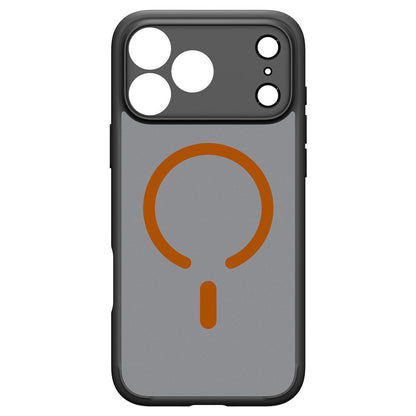 MagSafe-deksel for Apple iPhone 18 Pro Max / 17 Pro Max, Spigen, Ultra Hybrid, Svart Oransje Satinert ACS12125