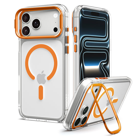 MagSafe-deksel for Apple iPhone 18 Pro Max / 17 Pro Max, Spigen, Ultra Hybrid Optik S, Transparent Oransje ACS11910