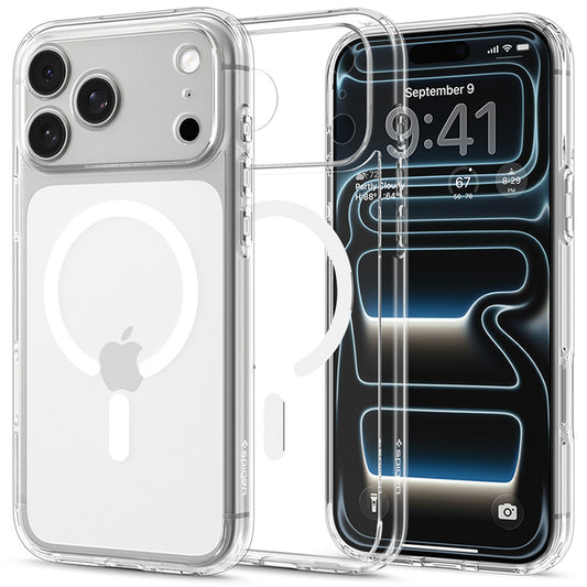 MagSafe-deksel for Apple iPhone 18 Pro Max / 17 Pro Max, Spigen, Ultra Hybrid, Transparent Hvit ACS12118