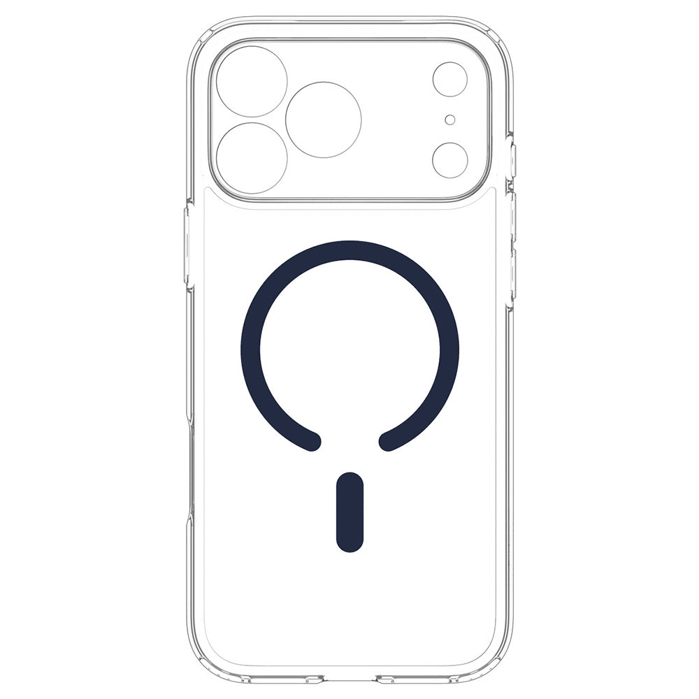 MagSafe-deksel for Apple iPhone 18 Pro Max / 17 Pro Max, Spigen, Ultra Hybrid, Transparent Marineblå ACS12121