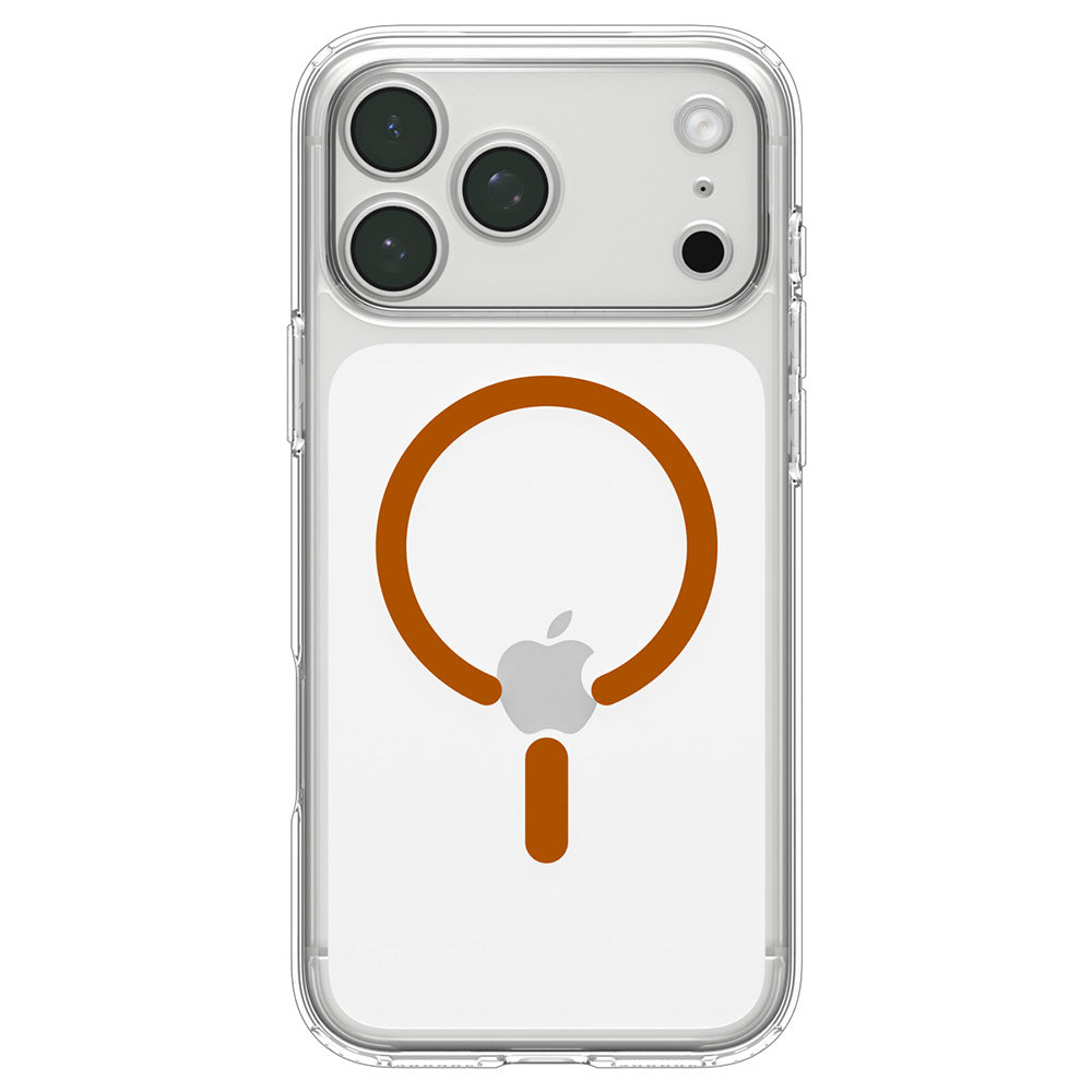 MagSafe-deksel for Apple iPhone 18 Pro Max / 17 Pro Max, Spigen, Ultra Hybrid, Transparent Oransje ACS12122