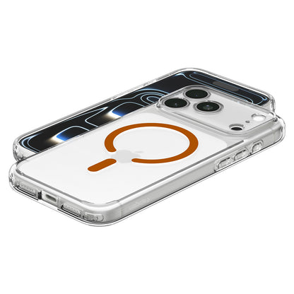 MagSafe-deksel for Apple iPhone 18 Pro Max / 17 Pro Max, Spigen, Ultra Hybrid, Transparent Oransje ACS12122