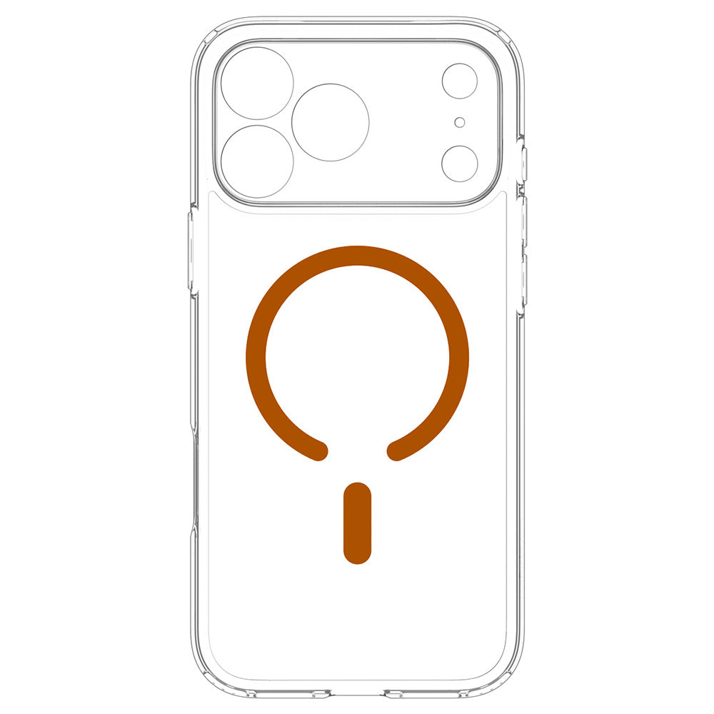 MagSafe-deksel for Apple iPhone 18 Pro Max / 17 Pro Max, Spigen, Ultra Hybrid, Transparent Oransje ACS12122