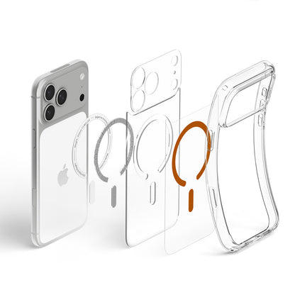 MagSafe-deksel for Apple iPhone 18 Pro Max / 17 Pro Max, Spigen, Ultra Hybrid, Transparent Oransje ACS12122