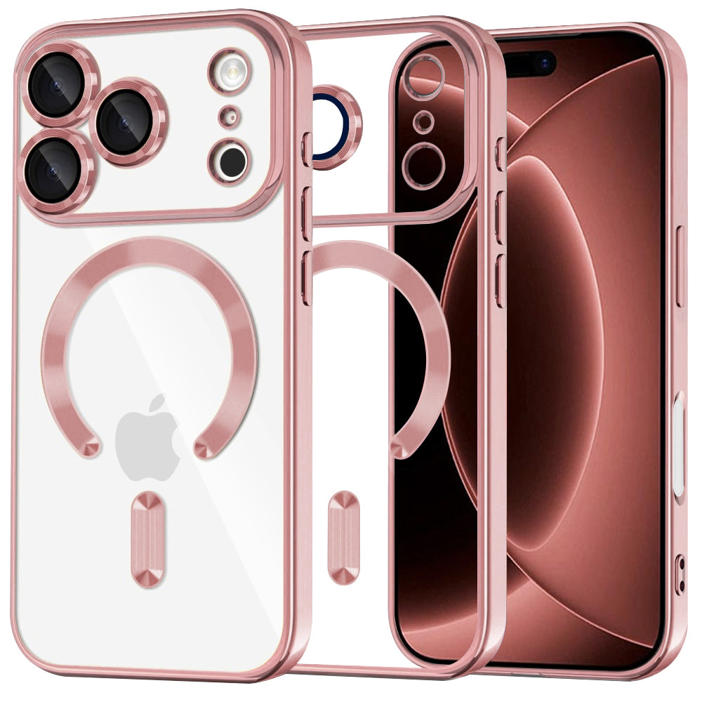 MagSafe-deksel for Apple iPhone 18 Pro Max / 17 Pro Max, Techsuit, Luxury Crystal, Rosa