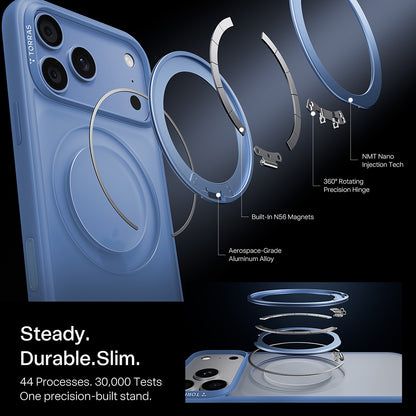 MagSafe-deksel for Apple iPhone 18 Pro Max / 17 Pro Max, Torras, Ostand O1 Guardian, Blå