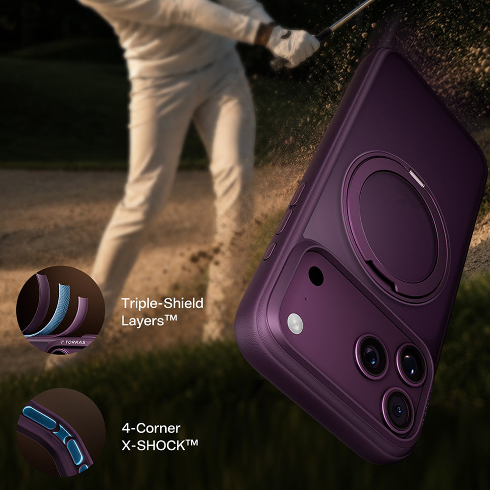 MagSafe-deksel for Apple iPhone 18 Pro Max / 17 Pro Max, Torras, Ostand O1 Guardian, Lilla