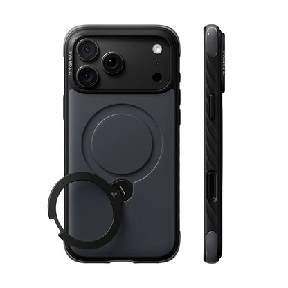 MagSafe-deksel for Apple iPhone 18 Pro Max / 17 Pro Max, Torras, Ostand Q3 Rugged, svart