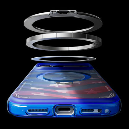 MagSafe-deksel for Apple iPhone 18 Pro Max / 17 Pro Max, Torras, Ostand Spin Air Football, Blå