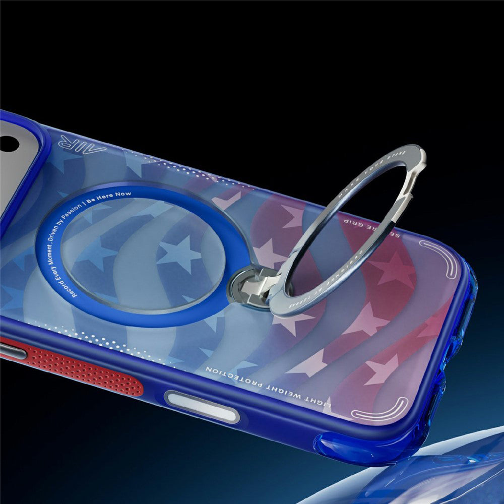 MagSafe-deksel for Apple iPhone 18 Pro Max / 17 Pro Max, Torras, Ostand Spin Air Football, Blå